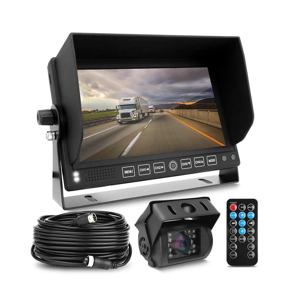 Pyle Dvr Cam Recording System with 7'' Display Monitor and Night Vision, Waterproof