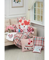 C&F Home 18" x 18" Valentine's Day Heart Balloons Love Truck Embroidered Accent Throw Pillow