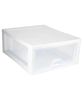 Sterilite 16 Qt Clear Stacking Storage Drawer Container (6 Pack) + 6 Qt (6 Pack)