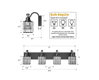 gaomon Modern Crystal Bathroom Vanity Lights Black Bathroom Light Fixtures Crystal Vanity Shower Lights Over Mirror