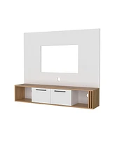 Fm Furniture Lesslie Entertainment Center Multistorage-Cable Management