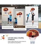 Kuyotq Wall Mounted Fan Backboard with Basketball Hoop and Rim