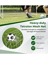 Kuyotq Soccer Goal for Backyard with Heavy Duty Frame and Ground Stakes