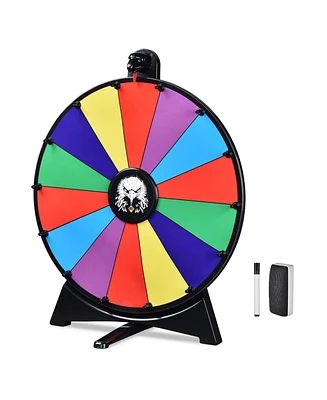 WinSpin 20" Prize Wheel 14 Slots Dry Erase Spinning Wheel for Pub Party Eagle