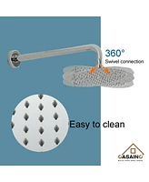 Casainc 10" Shower Faucet Set Rainfall Combo Kit with Valve