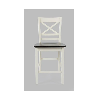 Jofran Asbury Park Solid Acacia Farmhouse X Back Stool (Set of 2