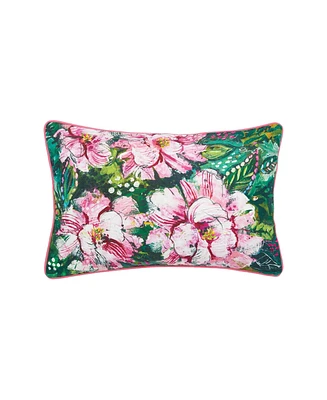 C&F Home 14" x 22" Peony Spring Printed and Embellished Throw Pillow