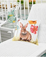 C&F Home 18" x 18" Sitting Bunny Easter Indoor/Outdoor Throw Pillow