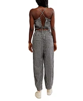 Free People Women's Retro Heatwave Gingham On Jumpsuit