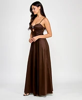 Jump Juniors' Embellished Satin Sweetheart Gown, Created for Macy's