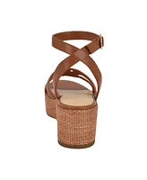 Tommy Hilfiger Women's Vastie Raffia Platform Wedge Sandals