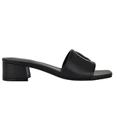 Tommy Hilfiger Women's Penni Logo Block Heel Slip-On Sandals