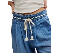 Free People Women's Dakota Cinched-Waist Jeans