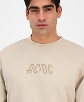 Tai Apparel Men's Ac/Dc Relaxed Fit Long Sleeve Crewneck Graphic Sweatshirt