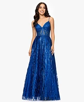 Blondie Nites Juniors' Sequin Illusion Ball Gown