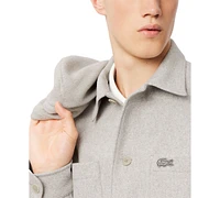 Lacoste Men's Oversized Flannel Button-Front Overshirt