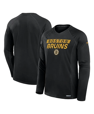 Fanatics Men's Black Boston Bruins Authentic Pro Rink Tech Long Sleeve T-Shirt