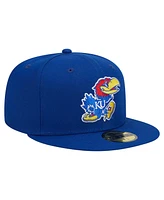 Men's New Era Royal Kansas Jayhawks Evergreen 59FIFTY Fitted Hat