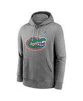 Jordan Men's Heather Gray Florida Gators Primetime Evergreen Club Fleece Pullover Hoodie