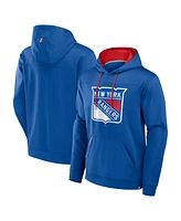 Fanatics Men's Blue New York Rangers Defender Pullover Hoodie