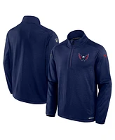 Fanatics Men's Navy Washington Capitals Authentic Pro Rink Quarter-Zip Jacket