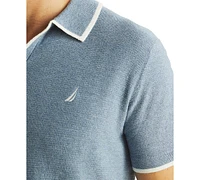 Nautica Men's Textured Sweater Polo Shirt