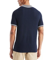 Nautica Men's Textured Sweater Polo Shirt