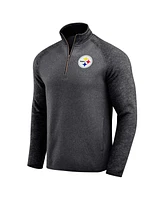 Fanatics Men's Black Pittsburgh Steelers Tonal Quarter-Zip Jacket