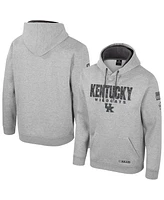 Colosseum Men's Heather Gray Kentucky Wildcats Oorah Oht Military Appreciation Pullover Hoodie