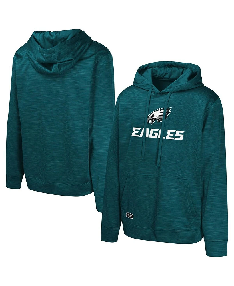 Outerstuff Men's Midnight Green Philadelphia Eagles Streak Fleece Pullover Hoodie