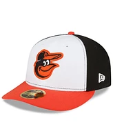 New Era Men's White/Orange Baltimore Orioles 2024 Mlb Postseason Side Patch Low Profile 59FIFTY Fitted Hat