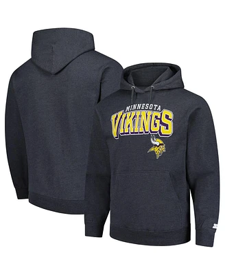 Starter Men's Charcoal Minnesota Vikings Vintage Pullover Hoodie