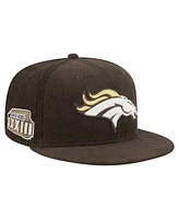 New Era Men's Brown Denver Broncos Choco Cord 59FIFTY Fitted Hat