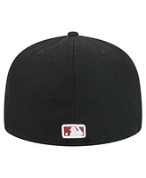 New Era Men's Black Arizona Diamondbacks Checkered Undervisor 59FIFTY Fitted Hat