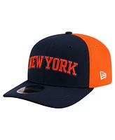 New Era Men's Navy New York Knicks Statement Edition Jersey Hook 9SEVENTY Stretch-Snap Hat