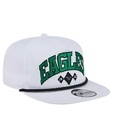 New Era Men's White Philadelphia Eagles Diamond Golfer Snapback Hat