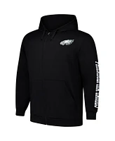 Fanatics Men's Black Philadelphia Eagles Big Tall Full-Zip Hoodie