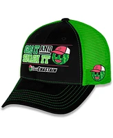 Checkered Flag Sports Men's Black/Green Ross Chastain Gas It Smash It Adjustable Hat