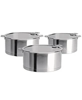 Stainless Steel 3-Piece Strate Saucepan Set