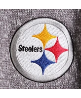 Antigua Men's Charcoal Pittsburgh Steelers Fortune Quarter-Zip Pullover Jacket