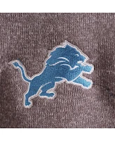 Antigua Men's Charcoal Detroit Lions Fortune Quarter-Zip Pullover Jacket