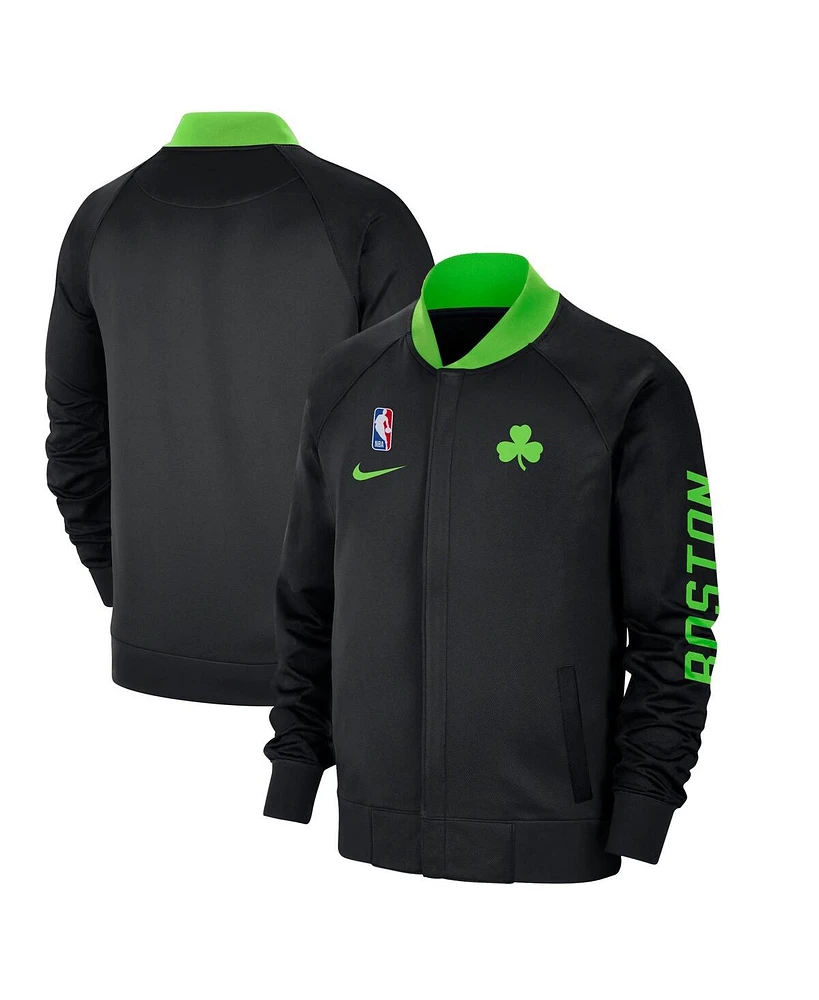 Nike Men's Black Boston Celtics 2024/25 City Edition Authentic Showtime Performance Full-Zip Jacket