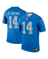 Nike Men's Amon-Ra St. Brown Blue Detroit Lions Alternate Legend Player Performance Top