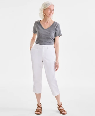 Style & Co Women's Mid-Rise Comfort Waist Capri Pants, Regular Petite, Exclusively at Macy's