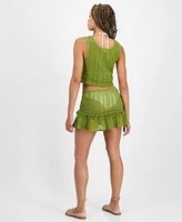 Miken Juniors Crochet Cover Up Tank Crochet Cover Up Skirt Exclusively At Macys