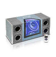 Pyle Dual Subwoofer Box System, 10'' Vented Enclosure, 1000W Max, Led Lights