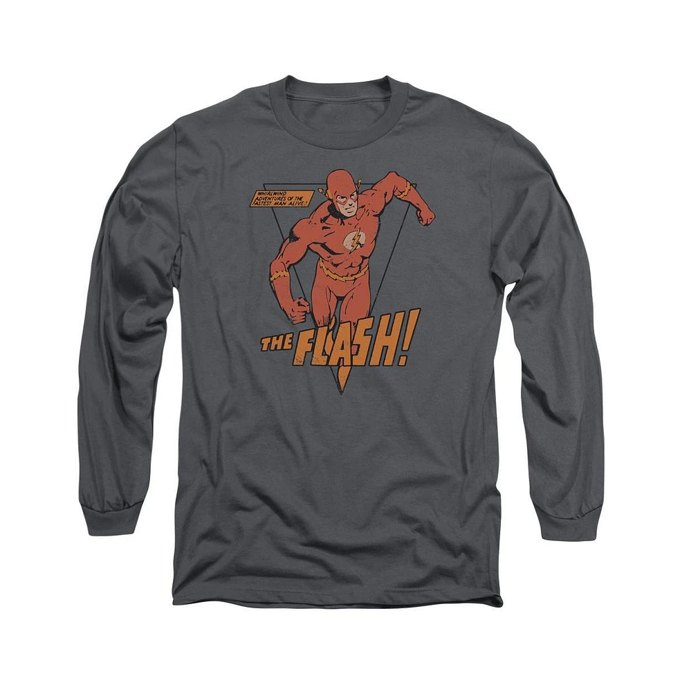 Flash Men's Dc Comics Whirlwind Long Sleeve Adult Tee / T-Shirt