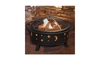 Slickblue Heavy Duty Wood Burning Fire Pit for Outdoor Heating and Ambiance