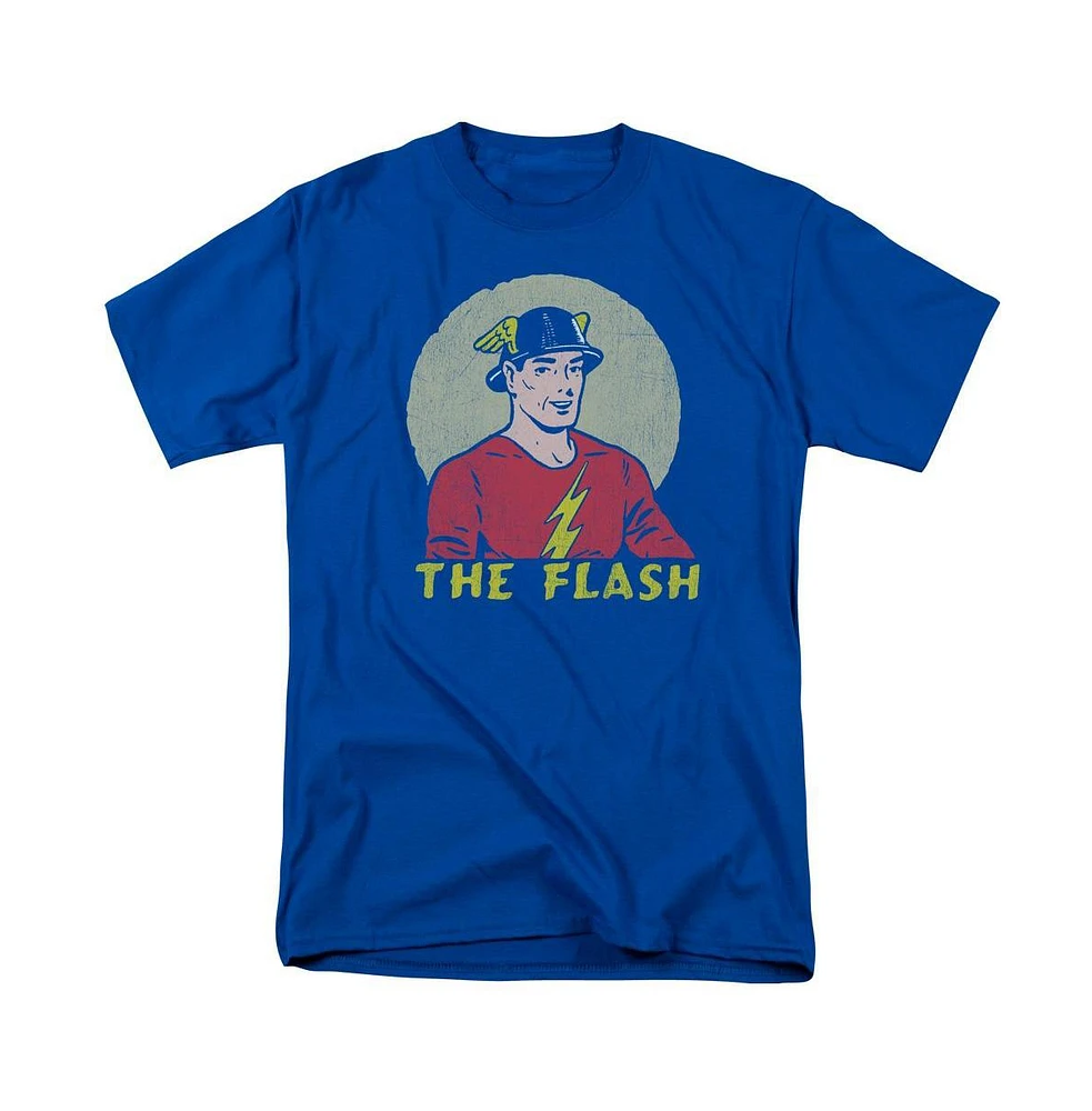 Flash Men's Dc Comics Faded Circle Short Sleeve Adult Tee / T-Shirt