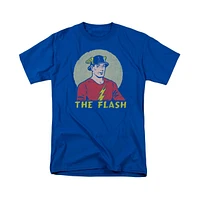 Flash Men's Dc Comics Faded Circle Short Sleeve Adult Tee / T-Shirt